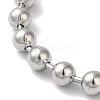 Non-Tarnish 304 Stainless Steel Beads Ball Chain Bracelets for Women BJEW-B092-01A-P-2