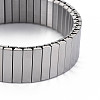 Non-Tarnish Stainless Steel Rectangle Stackable Stretch Bracelet BJEW-N017-029P-2