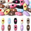 20Pcs 10 Colors Spray Painted Alloy Beads FIND-FS0004-62-1
