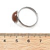 Half Round Synthetic Goldstone Finger Rings RJEW-M062-01P-27-3