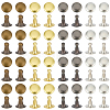 400Pcs 4 Colors Alloy Snap Rivet Butt Screw FIND-GF0009-29-7