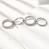 Brass Micro Pave Cubic Zirconia Finger Rings RJEW-P166-12P-01-2
