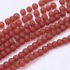 Baking Paint Transparent Glass Bead Strands GLAA-S031-4mm-06-2