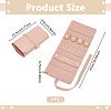 Rectangle PU Leather with Microfiber Jewelry Rolls ABAG-WH0072-013-2