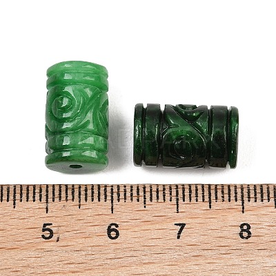 Dyed Natural Myanmar Jade Burmese Jade Carved Beads GG-CBAC08B-01B-1