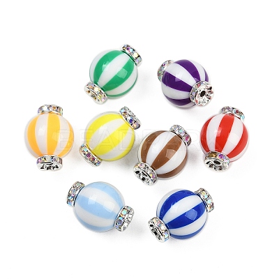 Resin Rhinestone Beads RESI-B030-01B-02-1