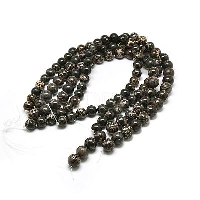 Round Natural Imperial Jasper Beads G-I122-4mm-11-1