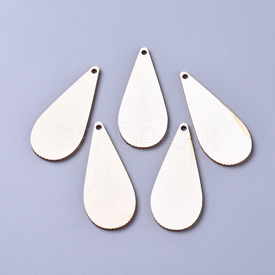 Unfinished Blank Poplar Wood Big Pendants WOOD-D021-13-1