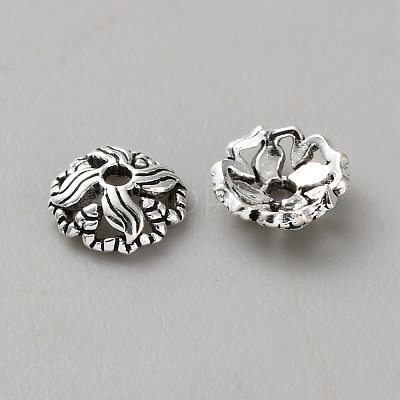 Retro 925 Sterling Silver Bead Caps LS-STER-WH0007-17C-AS-1