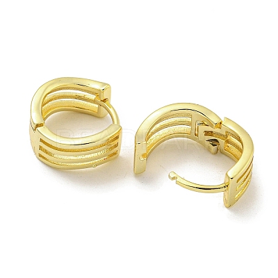 Thick Brass Hoop Earrings EJEW-L211-011I-G-1