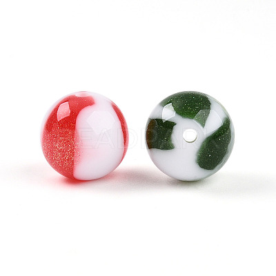 Two Tone Opaque Resin Beads RESI-N042-16mm-16-1