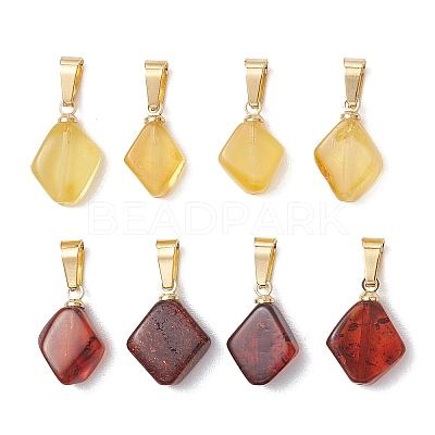 Natural Amber Pendants PALLOY-JF05157-1