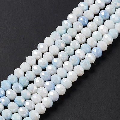 Ombre Effect Dyed Glass Beads Strands X-GLAA-C023-02A-1