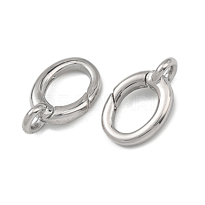 SHEGRACE Brass Spring Gate Rings XGRQ58943-764P-1