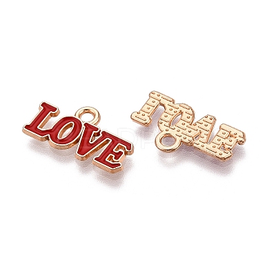 Valentine's Day Theme Alloy Enamel Pendants ENAM-T020-50D-05-1