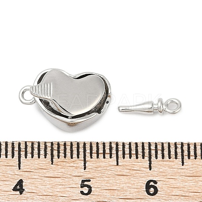 Brass Micro Pave Clear Cubic Zirconia Box Clasps KK-P291-44P-1
