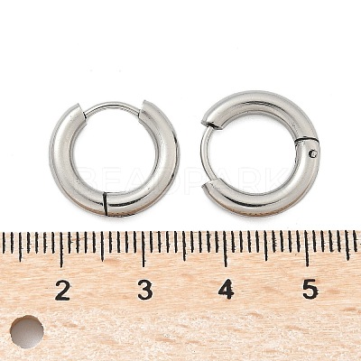 Tarnish Resistant 304 Stainless Steel Huggie Hoop Earrings LS-EJEW-F111-16mm-P-1