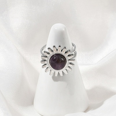 Stainless Steel Cuff Open Rings RJEW-JR01078-02-1
