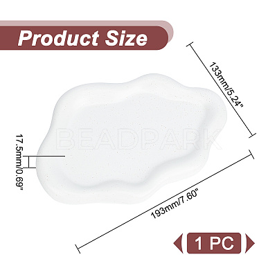 Cloud Shape Handmade Porcelain Desktop Storage Tray AJEW-WH0413-38B-1