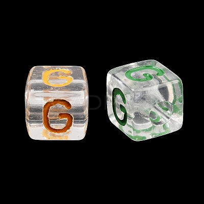 Acrylic European Beads MACR-I042-01G-1