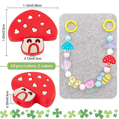 Mushroom - Silicone Beads