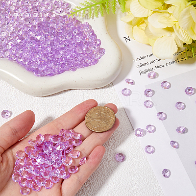 1000Pcs Acrylic Rhinestone Pointed Back Cabochons GACR-SP0001-01C-1