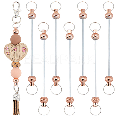 10Pcs Alloy Beadable Keychain Bar for Jewelry Making DIY Crafts FIND-SC0014-33A-1