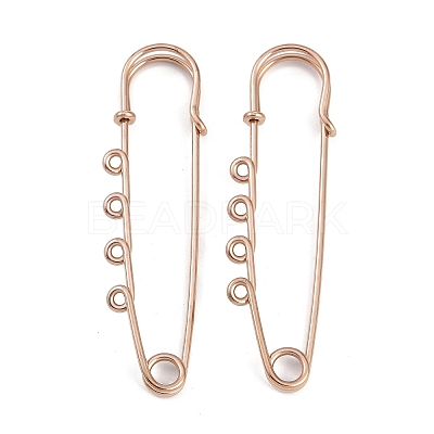 Ion Plating(IP) 304 Stainless Steel Safety Pins Brooch Findings STAS-K252-05B-RG-1