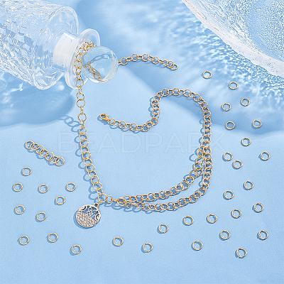 300Pcs 304 Stainless Steel Open Jump Rings STAS-UN0058-56G-02-1