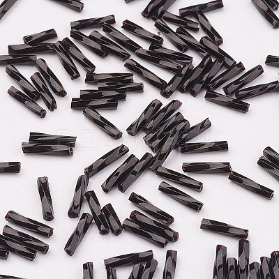 Glass Twisted Bugle Beads SEED-E002-12mm-849-1