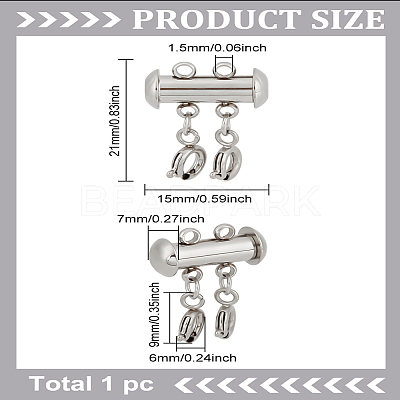 1PC 304 Stainless Steel Slide Lock Clasps FIND-LP0003-49B-1