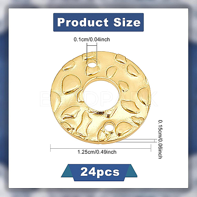 24Pcs Eco-Friendly Brass Connector Charms KK-BC0008-19-1