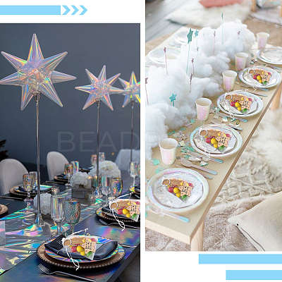 20Pcs Plywood Alloy Star Keychains KEYC-BM0001-01-1