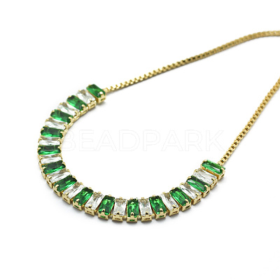 Brass Cubic Zirconia Bolo Tennis Bracelets BJEW-I272-02C-1