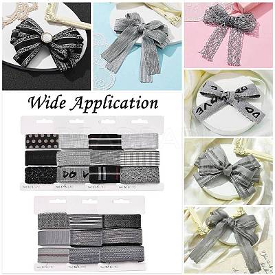 9 Yards 3 Styles Polyester Ribbon SRIB-A014-G15-1