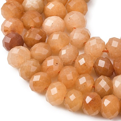 Natural Red Aventurine Beads Strands G-B179-A05-6x8mm-1