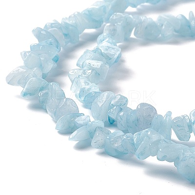 Natural White Jade Chip Beads Strands X-G-G905-02-1