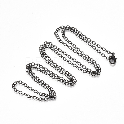Brass Cable Chain Necklace Making MAK-T006-06A-1