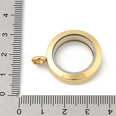 304 Stainless Steel Floating Locket Pendants STAS-E443-41G-03-1