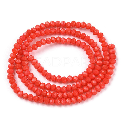 Opaque Solid Color Glass Beads Strands EGLA-A034-P1mm-D03-1