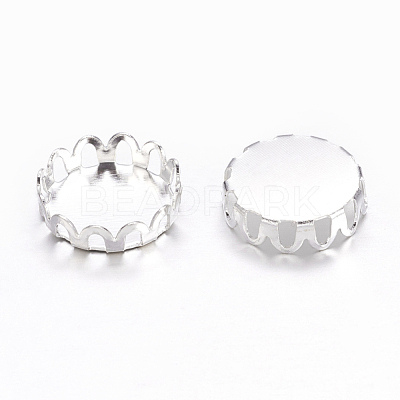 Brass Lace Edge Bezel Cups X-KK-C1764-3-S-NR-1