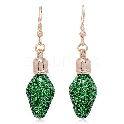 Christmas Theme Alloy Plastic Dangle Earrings FS-WG6FBD6-21-1