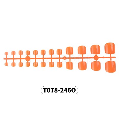 Full Cover Fake Toenails Solid Color Plastic Feet Nails Artificial Toe Nail Tips MRMJ-T078-246O-1