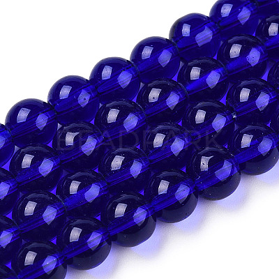 Transparent Glass Beads Strands GLAA-T032-T10mm-15-1