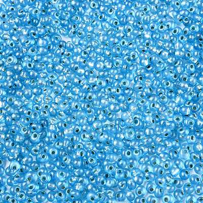 6/0 Baking Paint Transparent Fringe Glass Seed Beads SEED-N006-06L-1