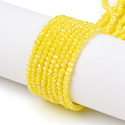 Electroplate Glass Beads Strands EGLA-A034-P1mm-B03-A-1