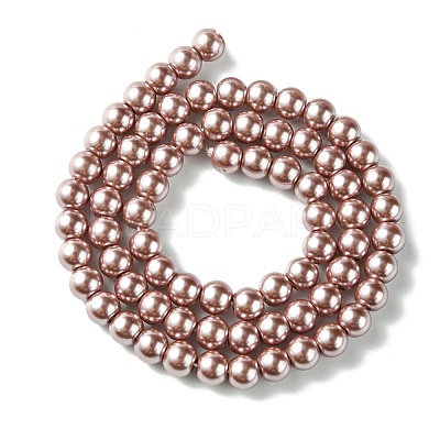 Eco-Friendly Dyed Glass Pearl Beads Strands HY-A008-6mm-RB085-1