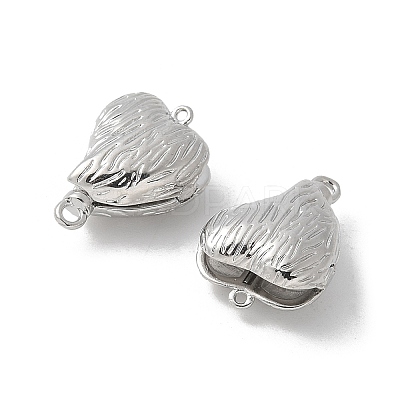 Brass Heart Box Clasps KK-U052-29P-1