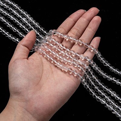 Natural Quartz Crystal Beads Strands G-H236-05A-6mm-1