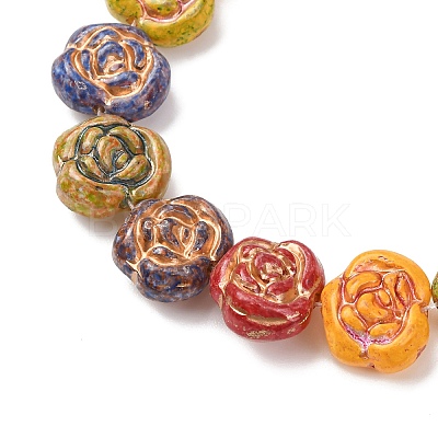 Painted Glass Beads Strands GLAA-B037-12C-12C-1